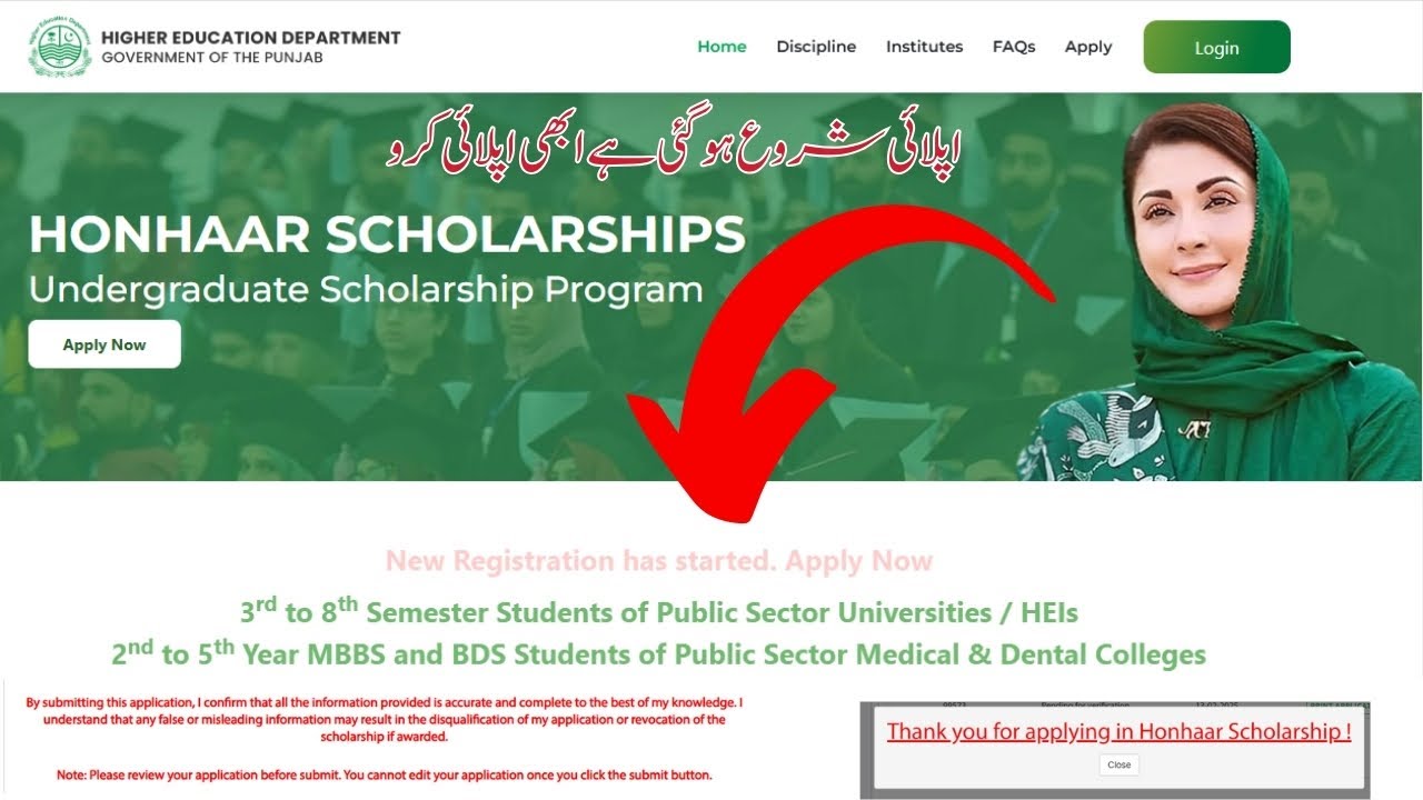 CM Punjab Honhaar Scholarship 2025